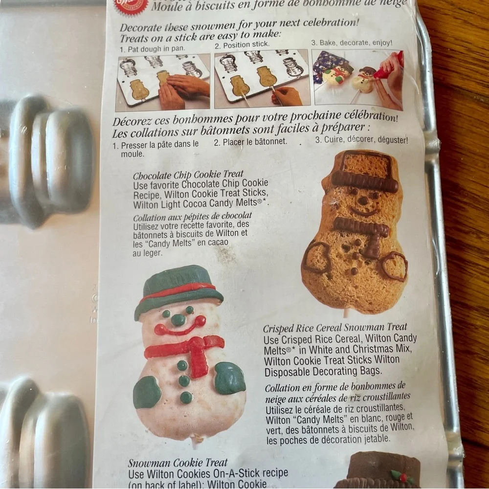 Vtg 1996 WILTON Christmas Cookie Treat Pan Snowman BRAND NEW SEALED